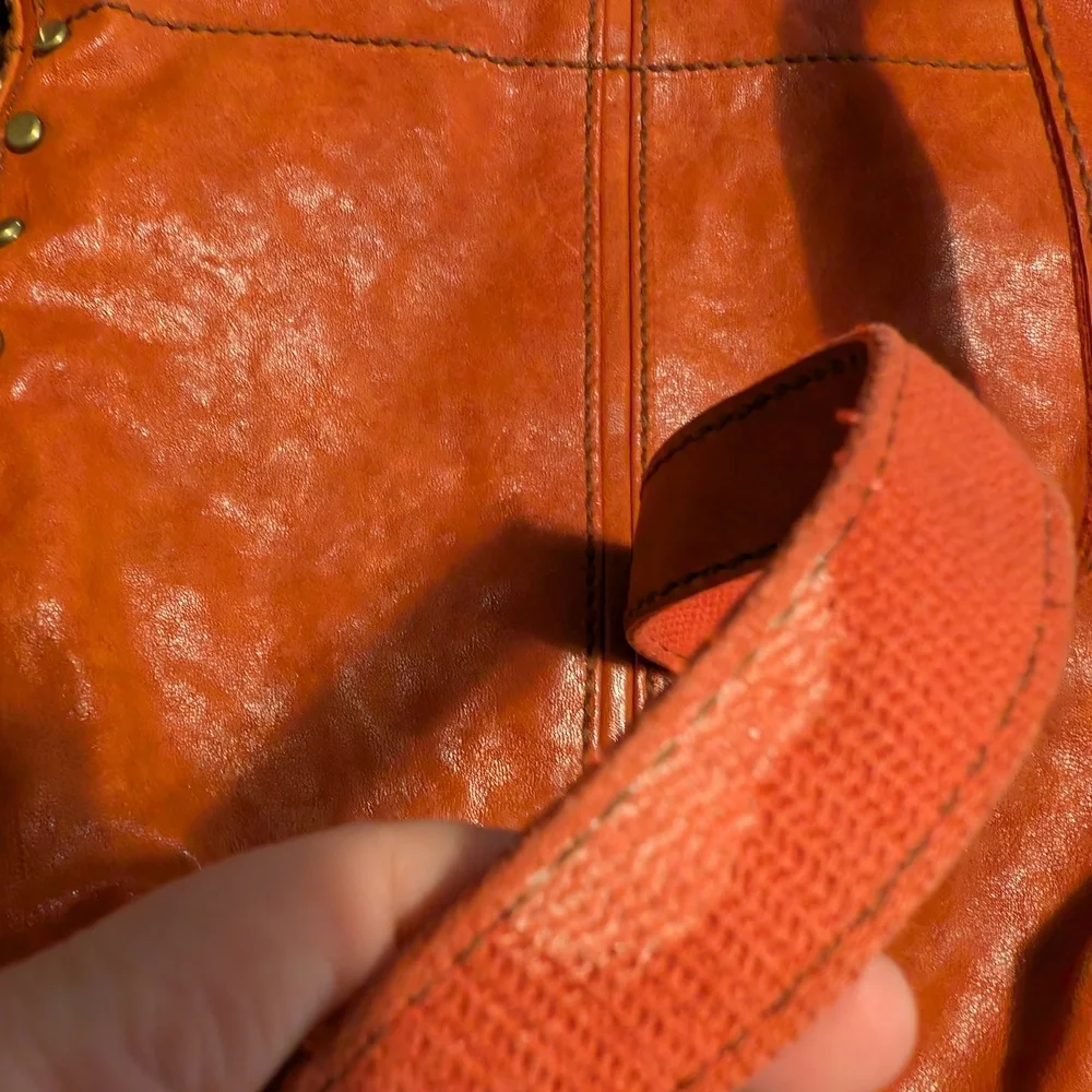 Fossil Women's Orange Leather Crossbody Bag